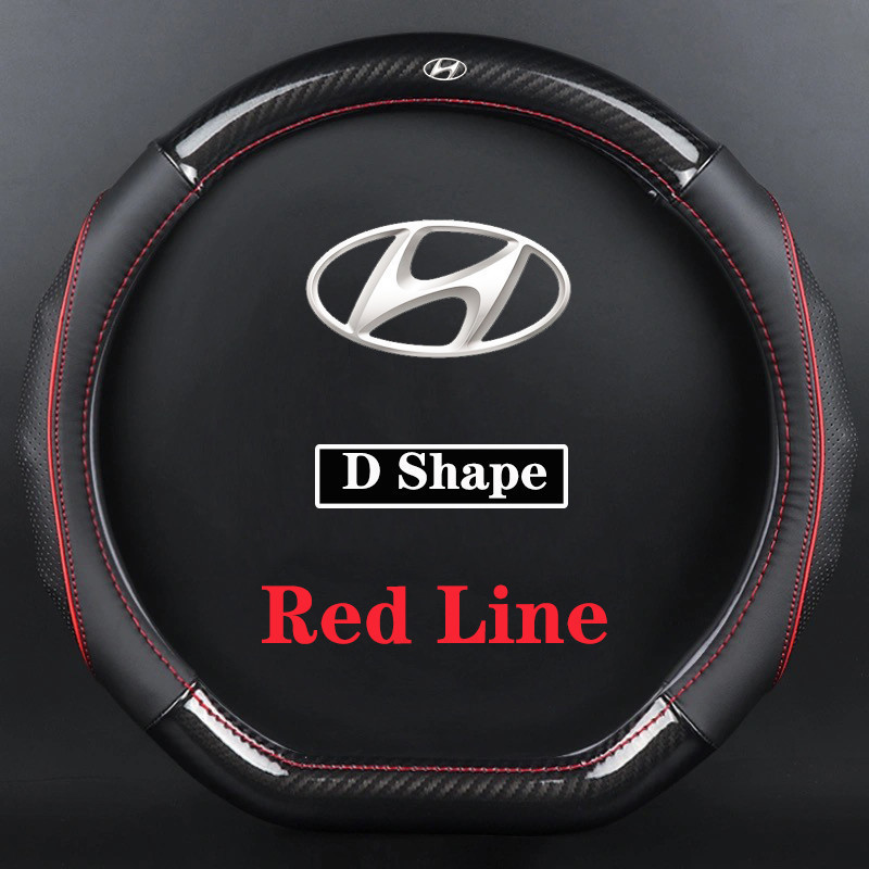 สําหรับ Hyundai คาร์บอน Fibre หนังพวงมาลัยรถสําหรับ Hyundai Ioniq 6 5 Kona Certa Elantra N Santa Fe 