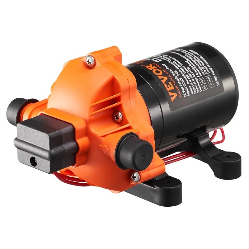 KW1R ใหม่ VEVOR 12V ปั๊มไดอะแฟรม 1.8/3/3.5/5 GPM 3/4/5-Chamber 40-100 PSI ปรับ 1/2 พอร์ต MNPT สําหรั