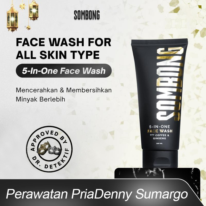 SOMBONG Cleanser 5 in 1 Caffeine Mens Cleanser Deep Cleansing Refreshing Caffeine Mint สินค้าของแท้