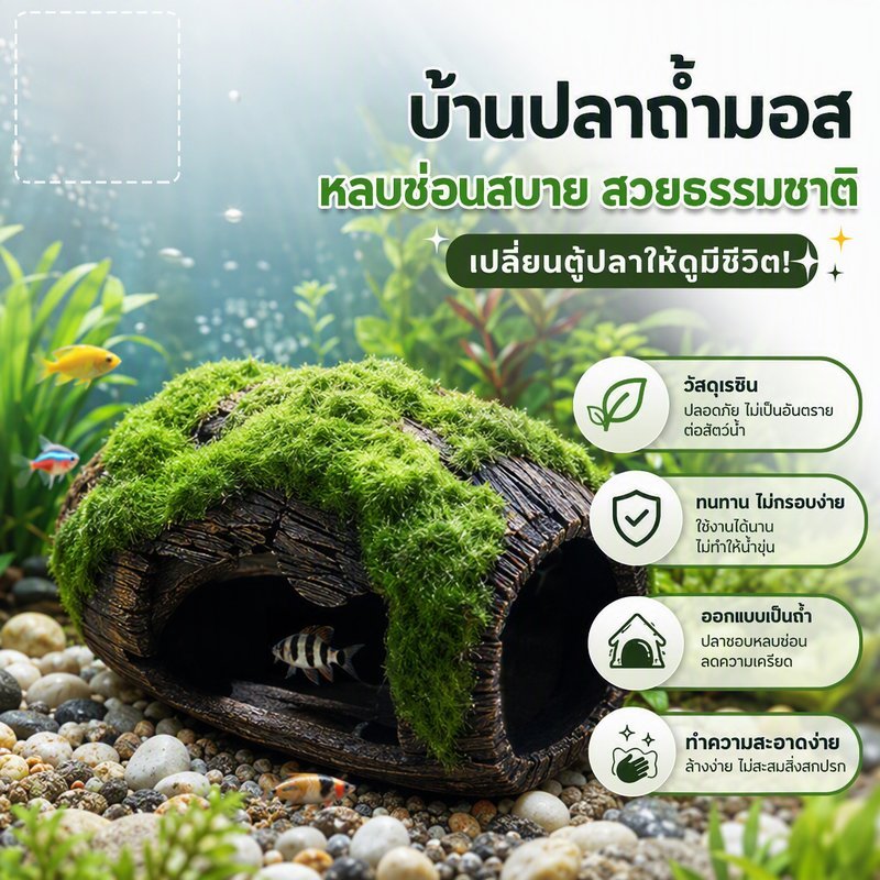 บ้านปลา อุโมงค์ปลา ถังไวน์จําลอง สำหรับตู้ปลา สำหรับตกแต่งตู้ปลา สำหรับตกแต่งตู้ปลา หินภูเขาไฟ