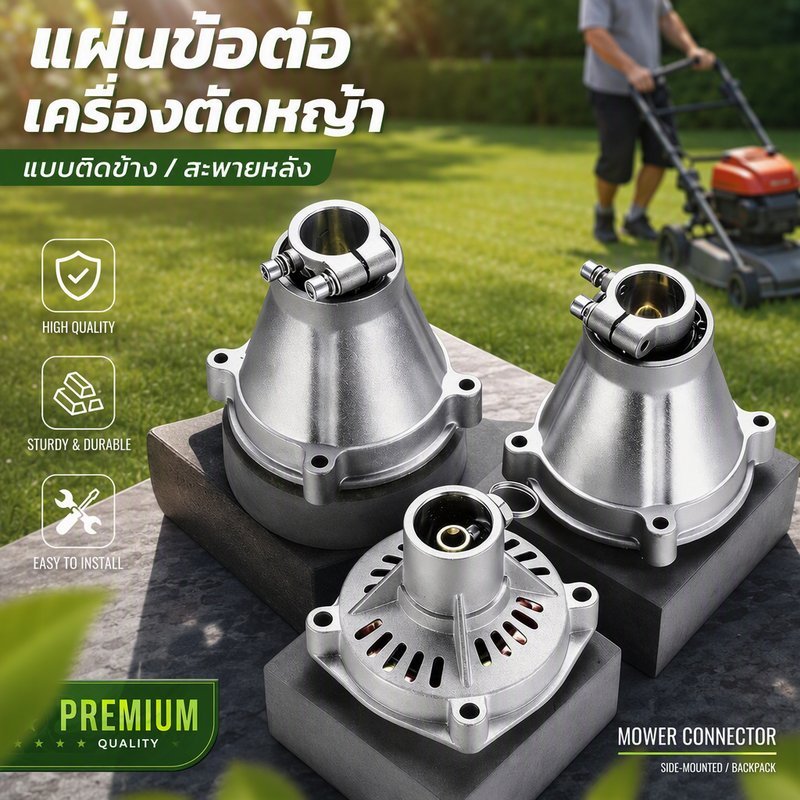 ชุดแผ่นเชื่อมต่อเครื่องตัดหญ้า อุปกรณ์เสริม กระเป๋าเป้ ด้านข้าง 26/28 มม. 9 ฟัน Universal Passive Disc N9X8