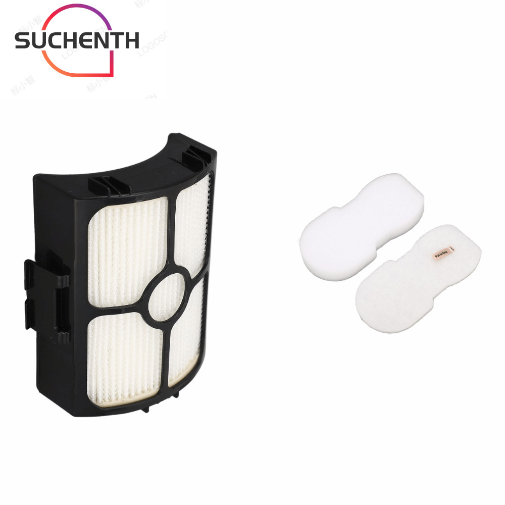 SUCHENTH 3PCS เครื่องดูดฝุ่นแบบใช้ซ้ําได้,ชุดกรองเครื่องดูดฝุ่น ABS + โฟมทนทานสีดําประสิทธิภาพสูงชุด