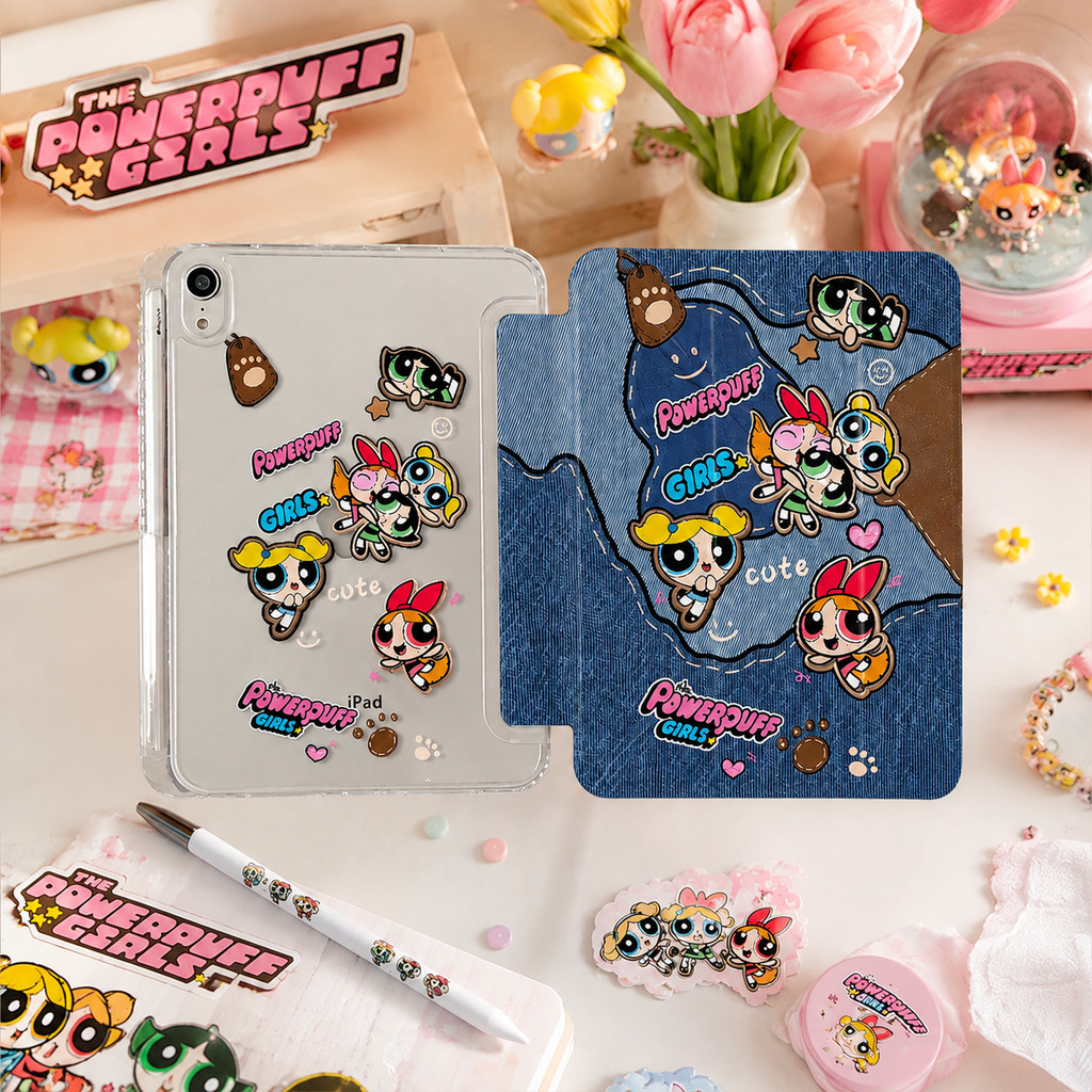 เคสไอแพดลาย Powerpuff Girls คิ้วท์ Gen11 Gen10 Gen9/8/7 Air11 Air4/5 Air6/7/8 Pro11