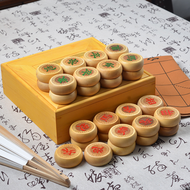 Priority 5.8cm Torreya Chess Piece Chess Box Chinese Chess Set Solid Wooden Chess Set Scented Big Ch