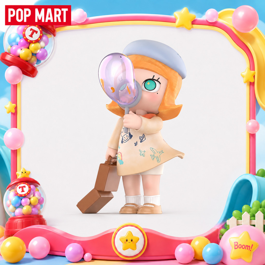 POPMART MOLLY Dream Chasing Bubble Gift ฟิกเกอร์ของเล่น