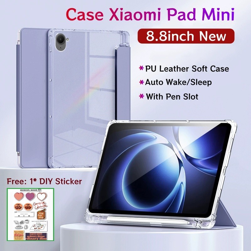 เคสสําหรับ Xiaomi Pad Mini 8.8 นิ้วพร้อมช่องเสียบปากกาเคสแม่เหล็กสําหรับ Xiaomi Pad Mini ฝาครอบด้านห