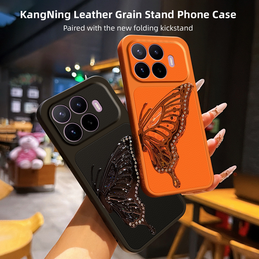 Holder Stand เคสXiaomi 17T / 17T Pro / 15T / 15T Pro เคสClear Luxury Aesthetic กันกระแทก