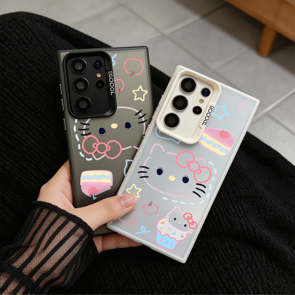 แฟชั่นรูปแบบเค้กสําหรับ Samsung matte ป้องกันลายนิ้วมือ A07 Galaxy A17 A06 16 14 Pro Max