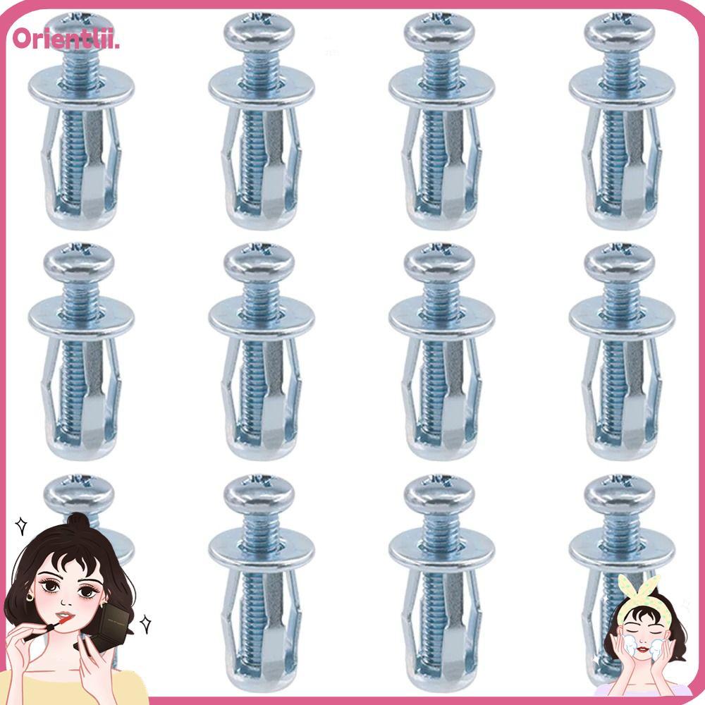 ORIENTTK 12 ชิ้น Petal Nuts, M5 x 25 Jack Nuts, Nut & Bolt Assortment ชุดขยาย Nut Hollow Wall Iron S