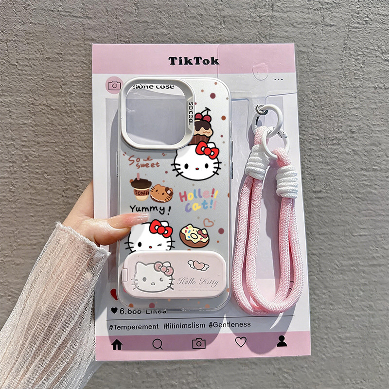 เคสลายแมวน่ารัก การ์ตูนขนมหวาน กันกระแทก สำหรับ iPhone17ProMax 13 XS XR 15 16 14 12 11 XSMax