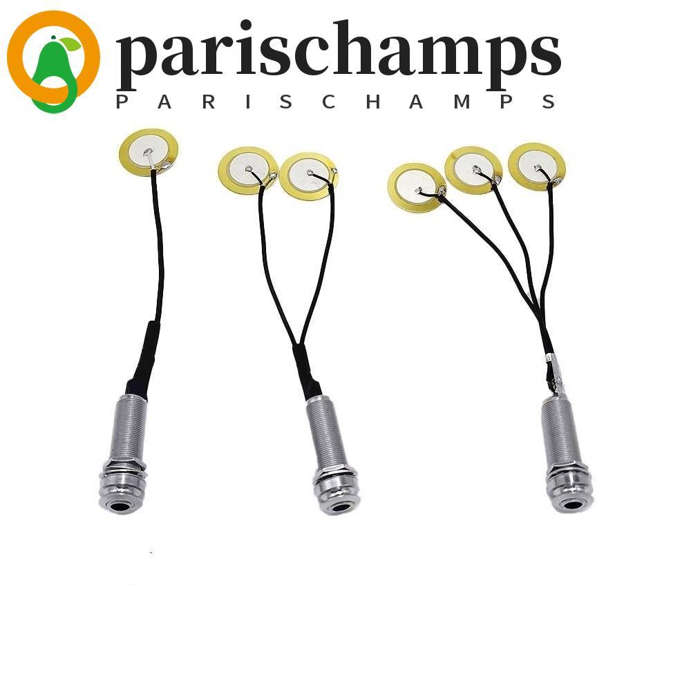 PARISCHAMPS Piezo Pickups Transducer, Self-Adhesive Contact Pickup Contact Piezo Pickup, พร้อมแจ็ค 0