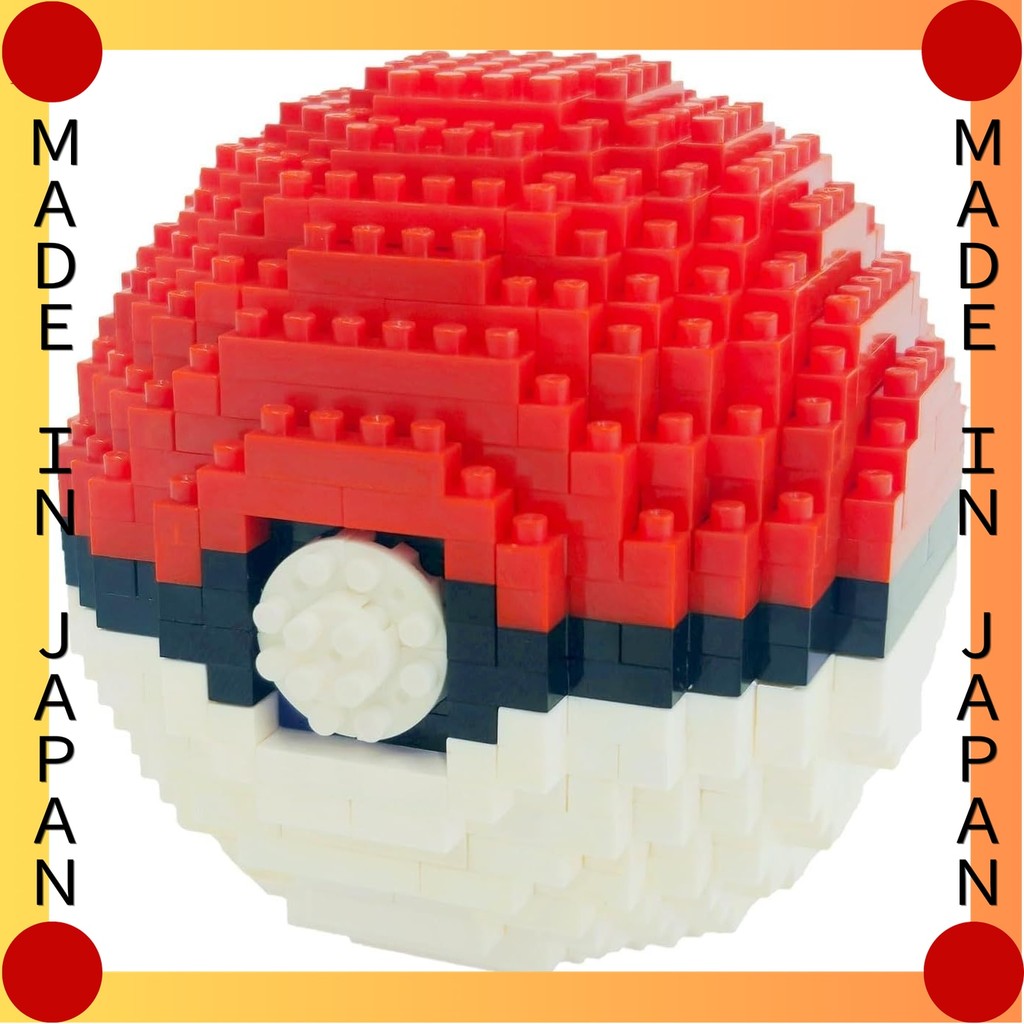 【Direct from Japan】Kawada Nanoblock Pokemon Collection Stand Monster Ball NBPM_112 4.5 x 14 x 21cm 1