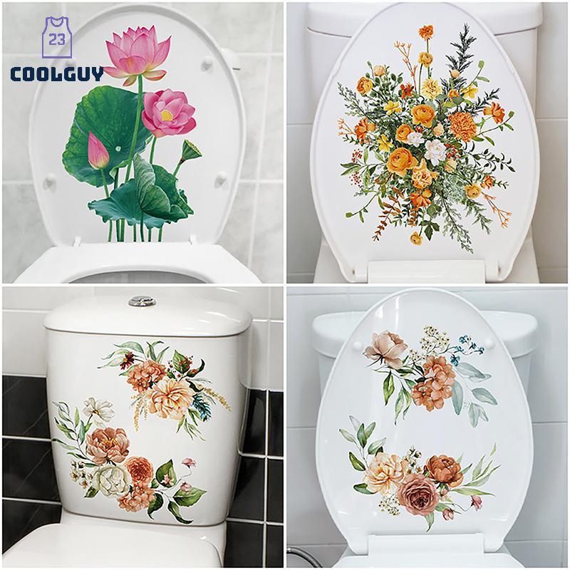 [YLSW] ฝาชักโครก Plant Floral Wall Stier Self กาวห้องน้ําตกแต่งบ้านรูปลอก TH