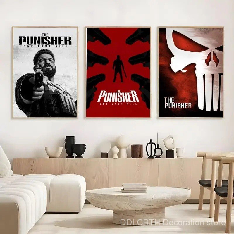 0PK3 T-The P-Punisher One Last Kill โปสเตอร์ Frameless ศิลปะกาวในตัวสนับสนุนธุรกิจขนาดเล็กกระดาษสติก