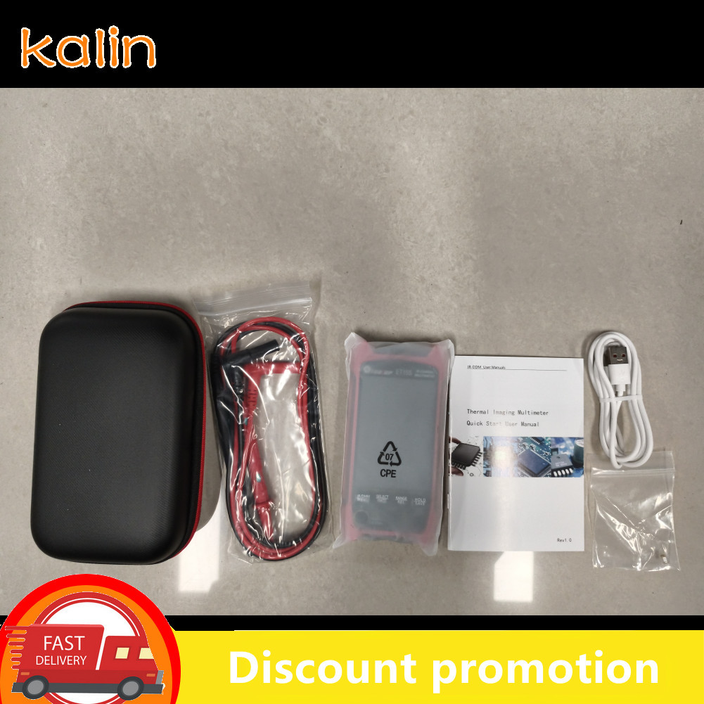 Kalin-th มัลติมิเตอร์ถ่ายภาพความร้อน 2-in-1 พร้อมพิกเซล IR 240x240 อัตราเฟรม 25Hz จอแสดงผลแบบสัมผัส 