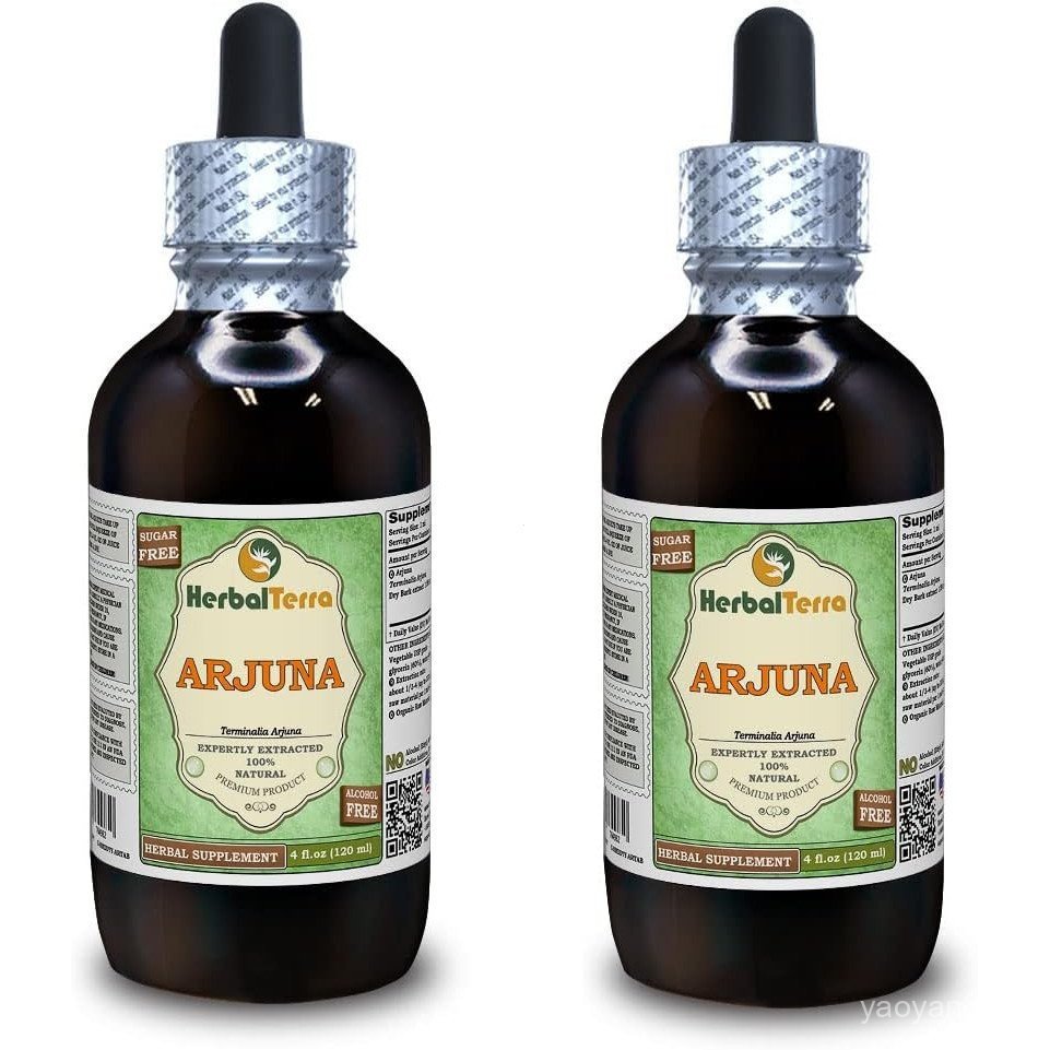 Arjuna Terlia Arjuna Terlia Arjuna Glycerin, Organic Trunk Bark สารสกัดของเหลวปราศจากแอลกอฮอล์ (ไม่ม