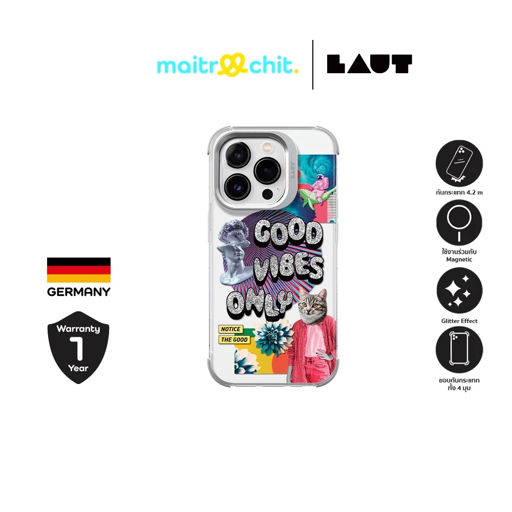 LAUT รุ่น Pop Glitch เคสสำหรับ 1Phone 15 / 15 Plus / 15 Pro / 15 Pro Max
