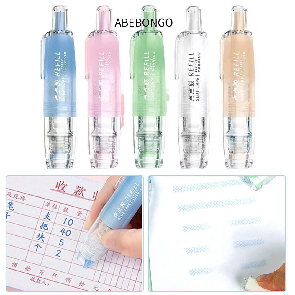 ABEBONGO กาวสองหน้า,เปลี่ยนแกน DIY Scrapbooking Roller เทปกาว,โปร่งใสกดประเภท 360 องศาหมุนเคล็ดลับปากการูปร่างกาวเทปตู้โรงเรียน Office