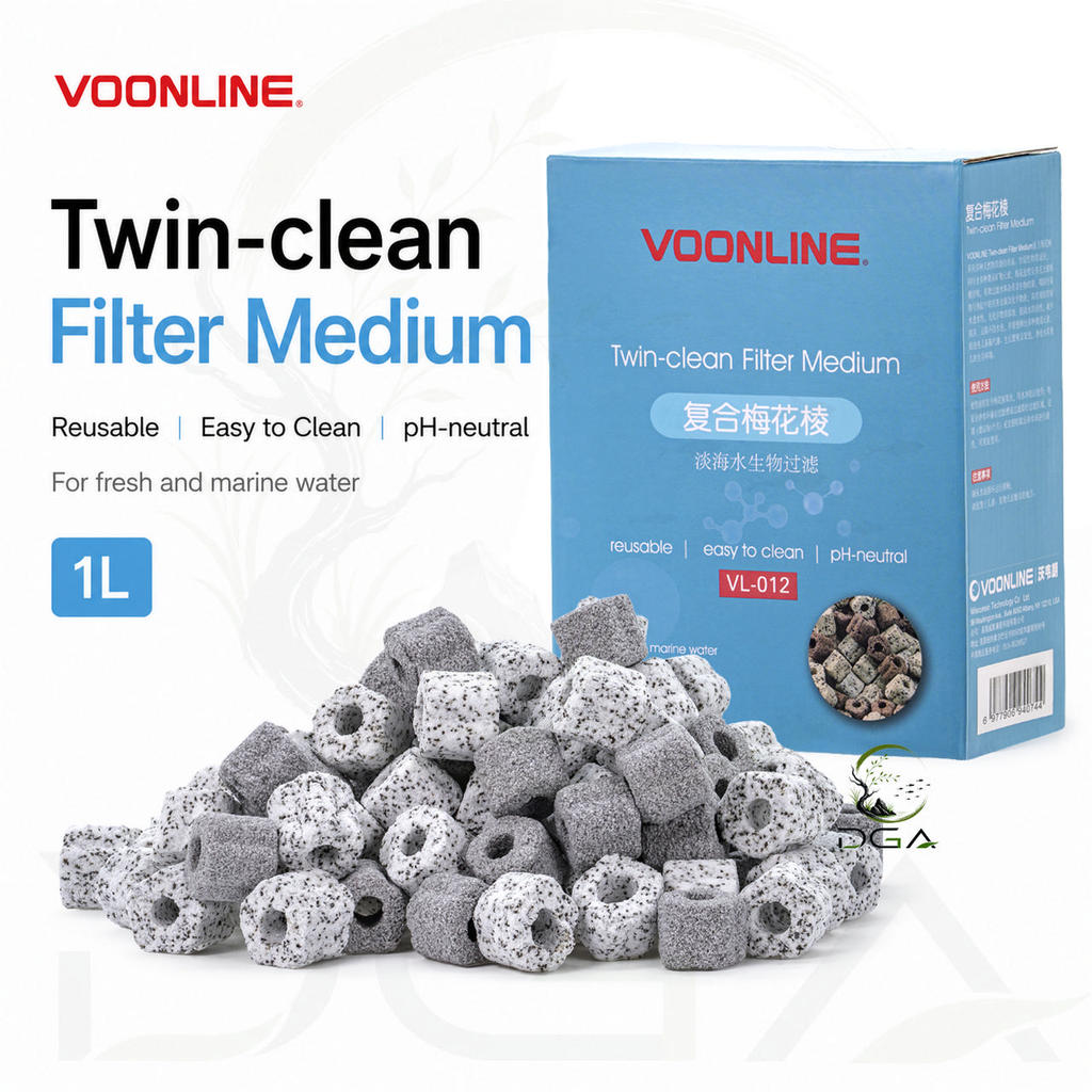 VOONLINE Twin-Clean Filter Medium Dual Biological Filter สื่อ(朗 复合 花 )
