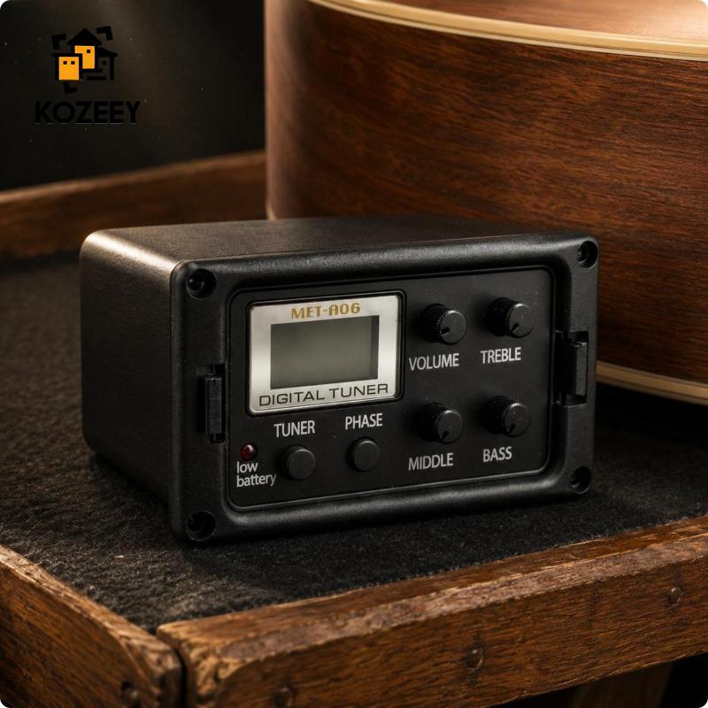 [KOZEEY] Pickup Preamp Control Unit Low Battery Indicator Acoustic Guitar Pickup Preamp