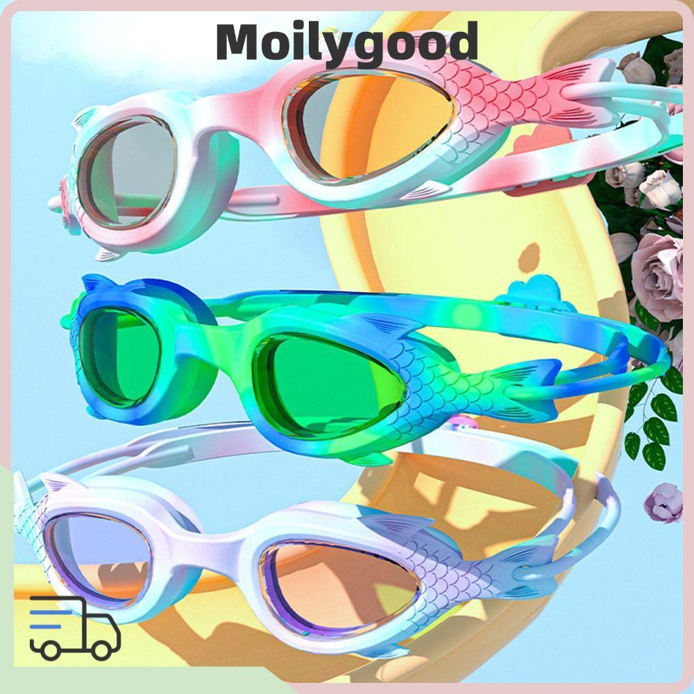 MOILYMY แว่นตาว่ายน้ํา, Anti Fog HD Summer Kids Swimming Goggles, Cartoon Diving Waterproof Cute Chi