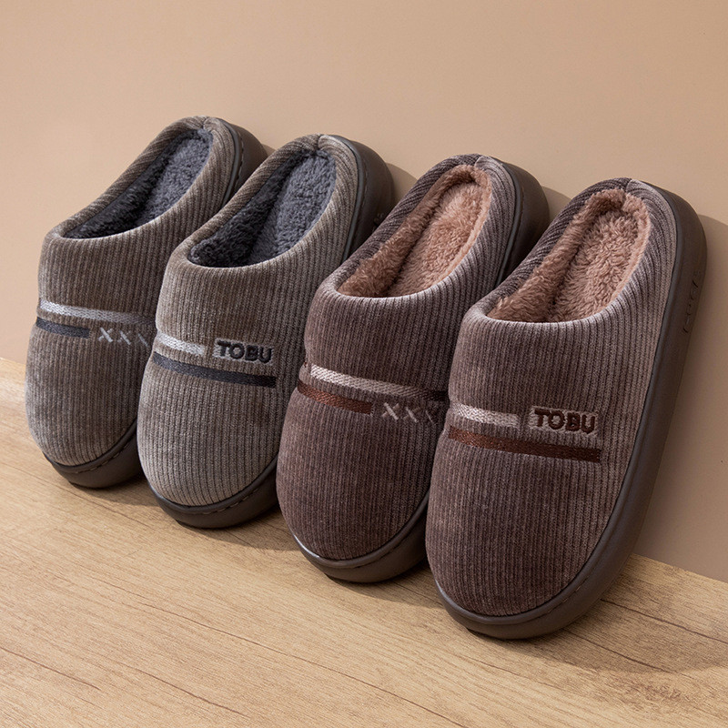 สินค้าใหม่ Warm Home คู่หนา Soled EVA ไม่มีกลิ่นสบาย Anti-Slip Warm Foot Slipp
