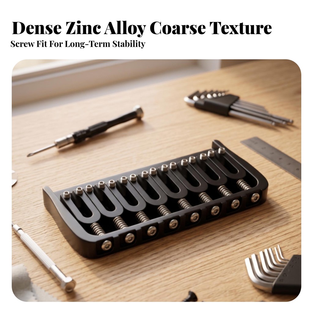 8-String Guitar Bridge Slim Eight-String Bridge Hardware สังกะสีอัลลอยด์ปรับได้สําหรับ Luthier