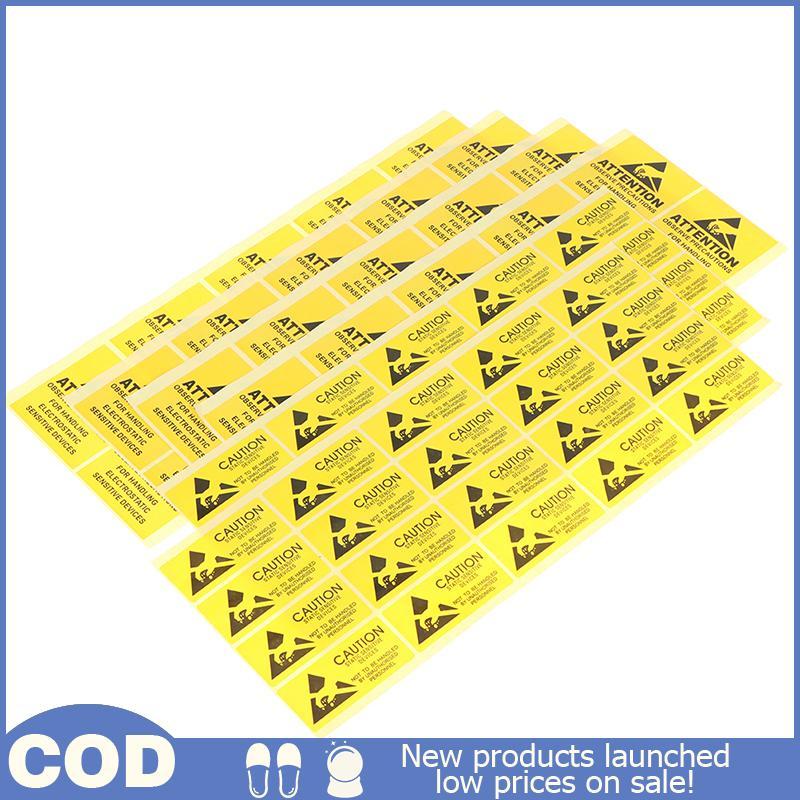 ชม.ส.น.ค. คอเต่าอุปกรณ์ต่อพ่วงต้นฉบับ 40 ชิ้น Caution Stiy Stier กาวป้ายเตือน ESD Static Sensitive อ