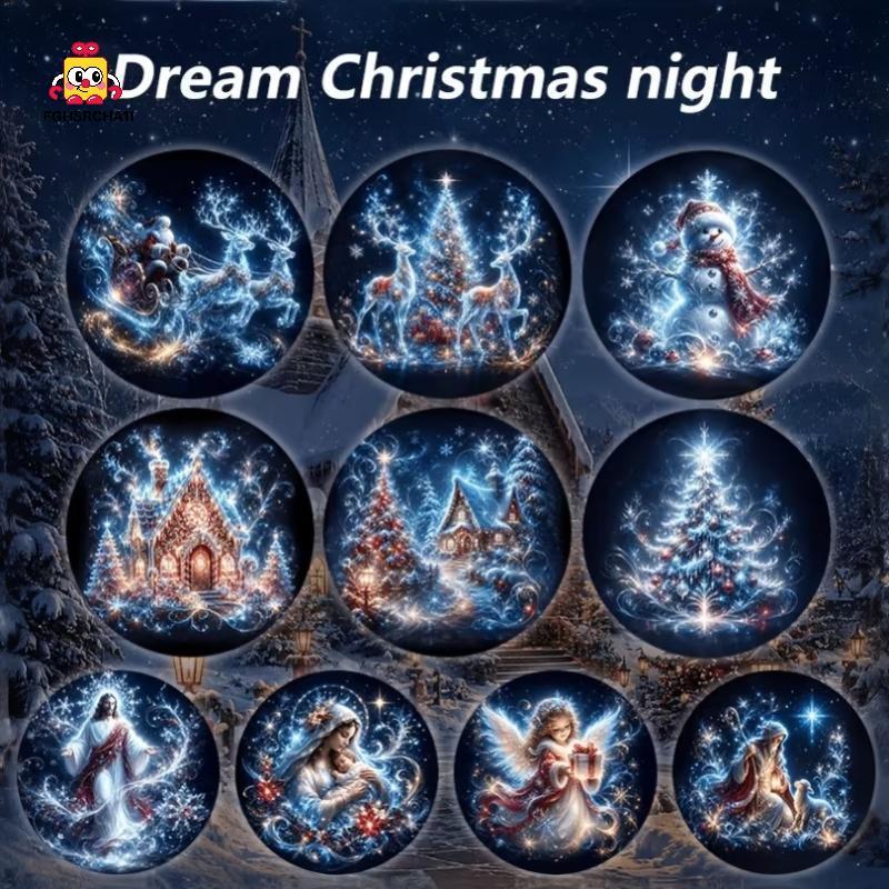 FG ลายคริสต์มาส 360° ไฟโปรเจคเตอร์หมุนได้ USB ขับเคลื่อนสําหรับห้องนอนปีใหม่ Xmas Party Decor HS