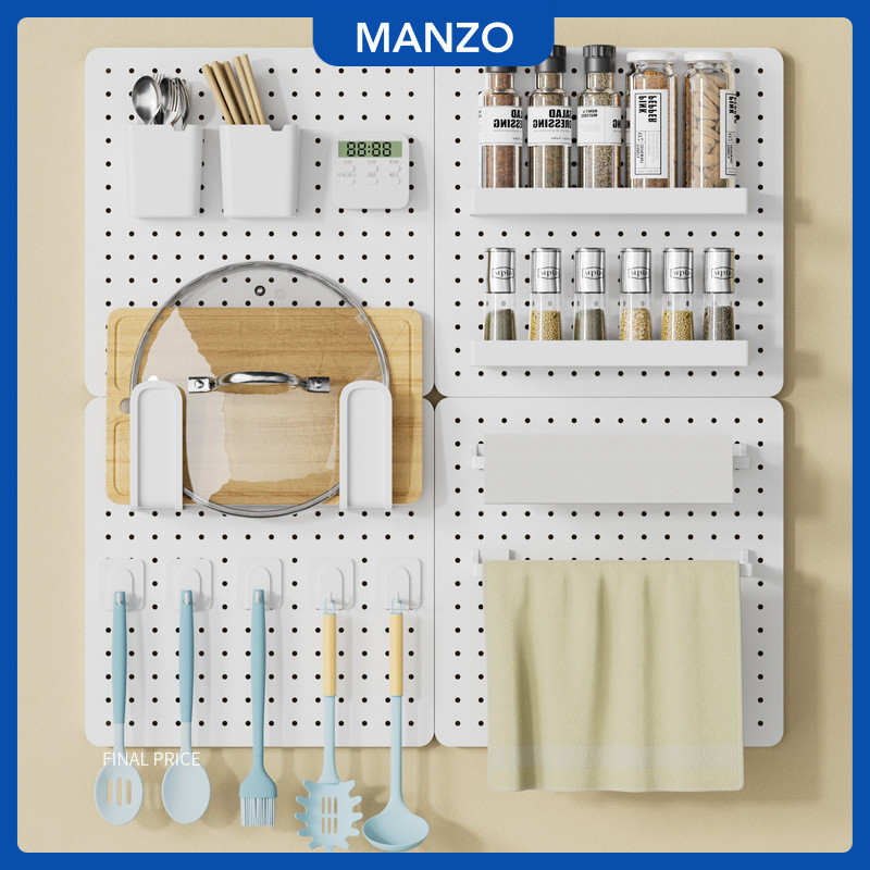 Multi-Functional Pegboard เครื่องครัวผู้ถือตะเกียบชั้นวางมีดชั้นเก็บสําหรับใช้ในบ้าน,ไม่จําเป็นต้องเ