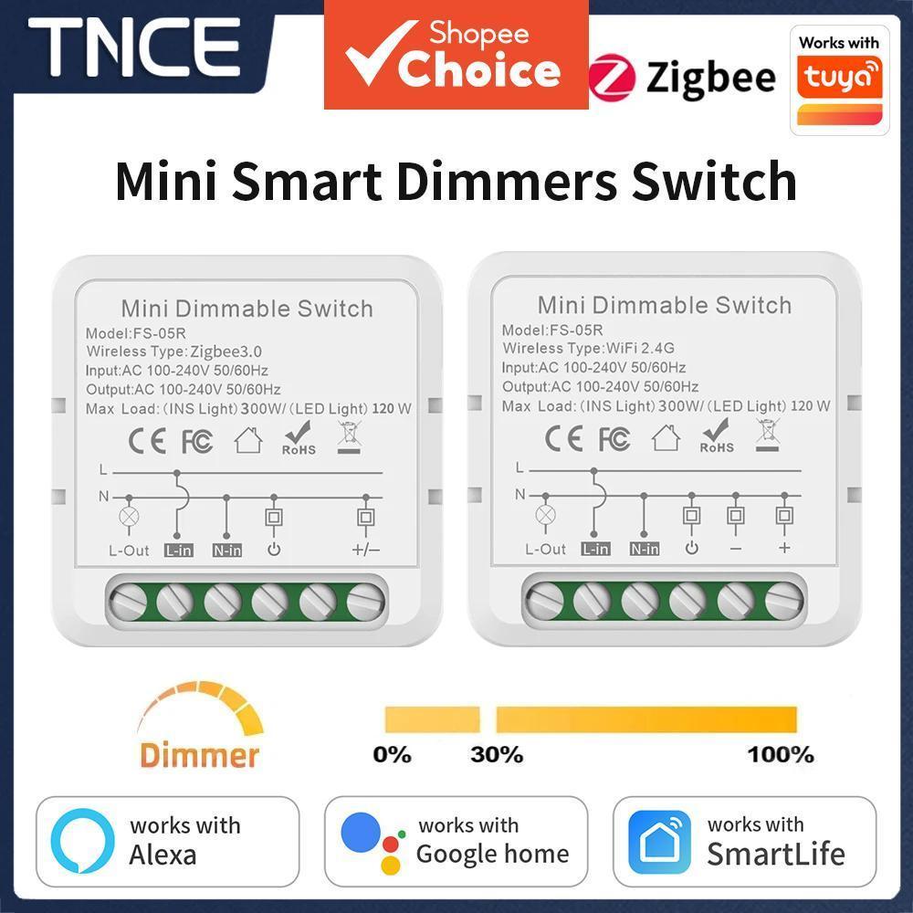สวิตช์หรี่ไฟอัจฉริยะ Tuya WiFi/Zigbee โมดูลสวิตช์หรี่ไฟ DIY สําหรับบ้านอัจฉริยะ ใช้งานร่วมกับแอป Smart Life, Alexa และ Google Home