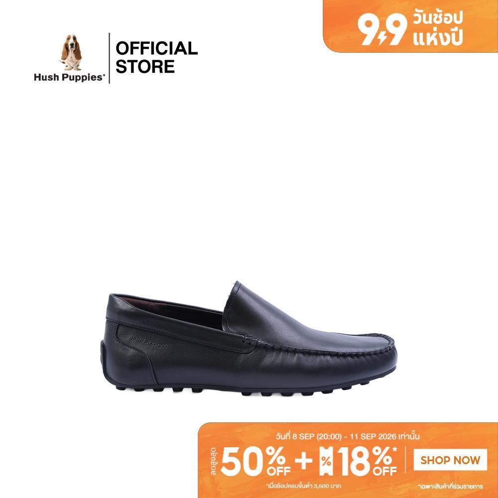 Hush Puppies รองเท้าผู้ชาย รุ่น HP 8HCFB1815A - สีดำ (รองเท้าลำลองหนังแท้ แบบสวม)