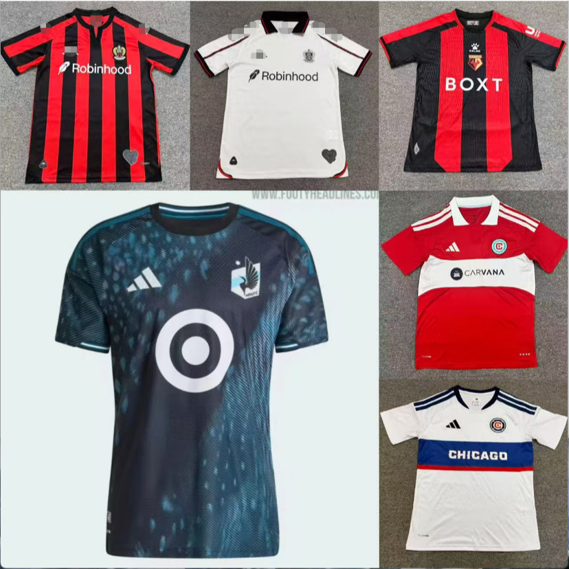 2026-27 Minnesota & OGC Nice & Watford &Chicago Home/Away เสื้อฟุตบอลผู้ชาย S-4XL 1 : 1