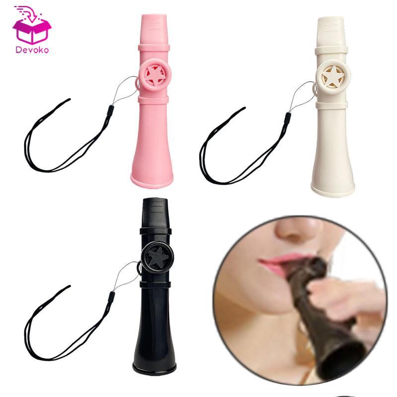 [chiwanji2mf] Kazoo Flute Mini Kazoo เครื่องดนตรี PP น้ําหนักเบาปรับได้พร้อมสายคล้องสําหรับฝึกซ้อมเร