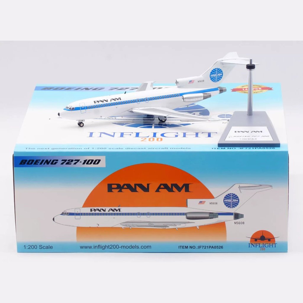 Inflight 1:200 美空 B727-100 N5608 B727-200 N364PA 合金