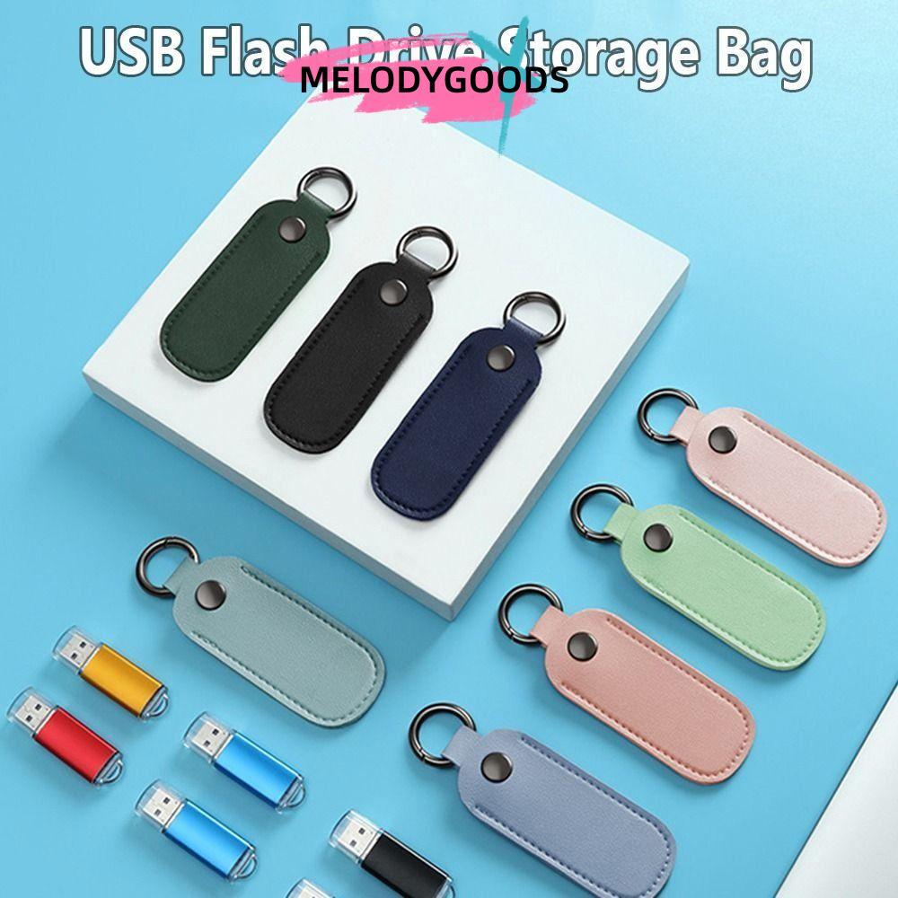 MELODYGOODS U Disk Pouch Key Ring Pendrive Holder USB แฟลชไดรฟ์