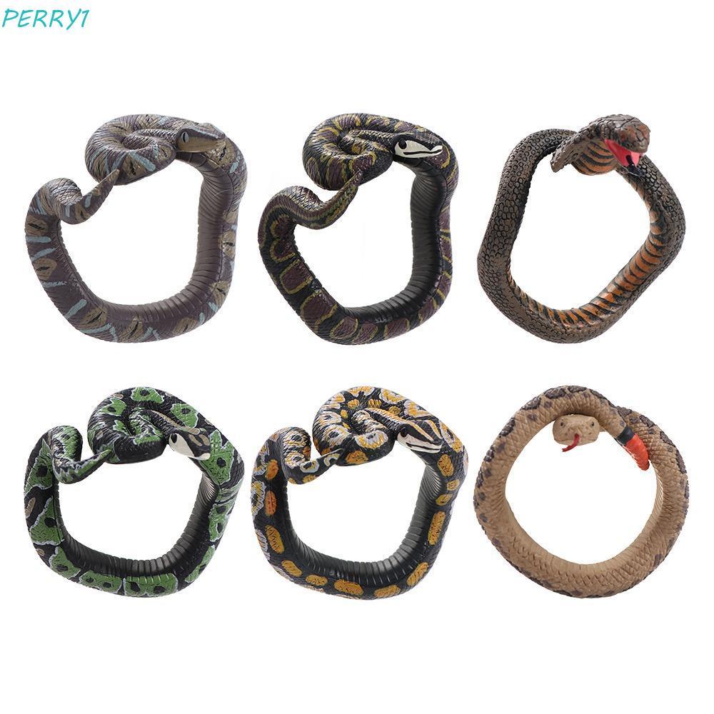 PERRY Snake Tricky Toys ชายหญิงสัตว์สร้างสรรค์รุ่น Python Cobra ของขวัญสําหรับ
