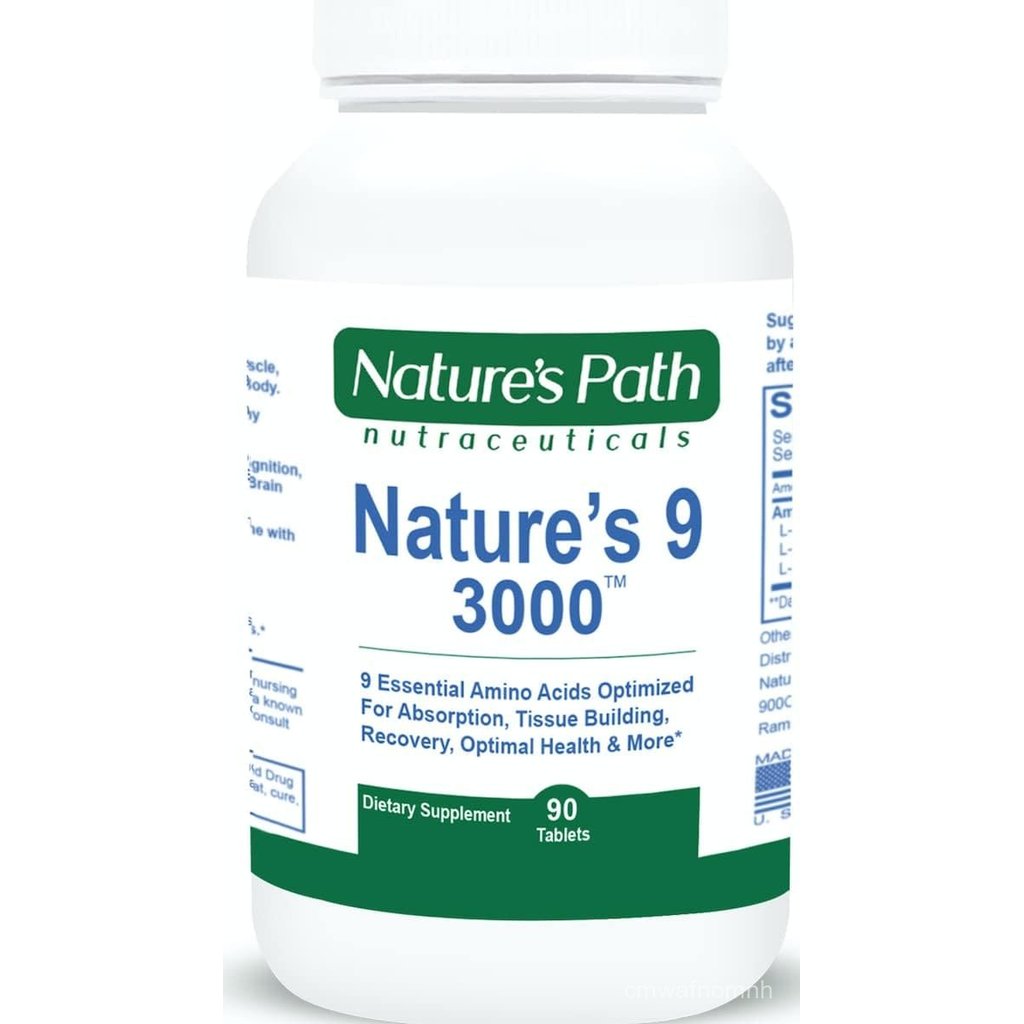Nature's 9 3000 Essential Amino Acids Supplement, Best EAA Amino Acid Complex All 9 Essential Amino 