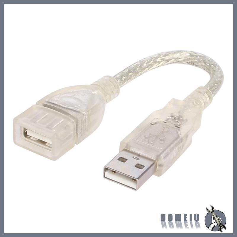 HOMEIU สายต่อ USB งอได้แบบแข็ง USB2 0 TypeA Extender ขั้วต่อโปร่งใส