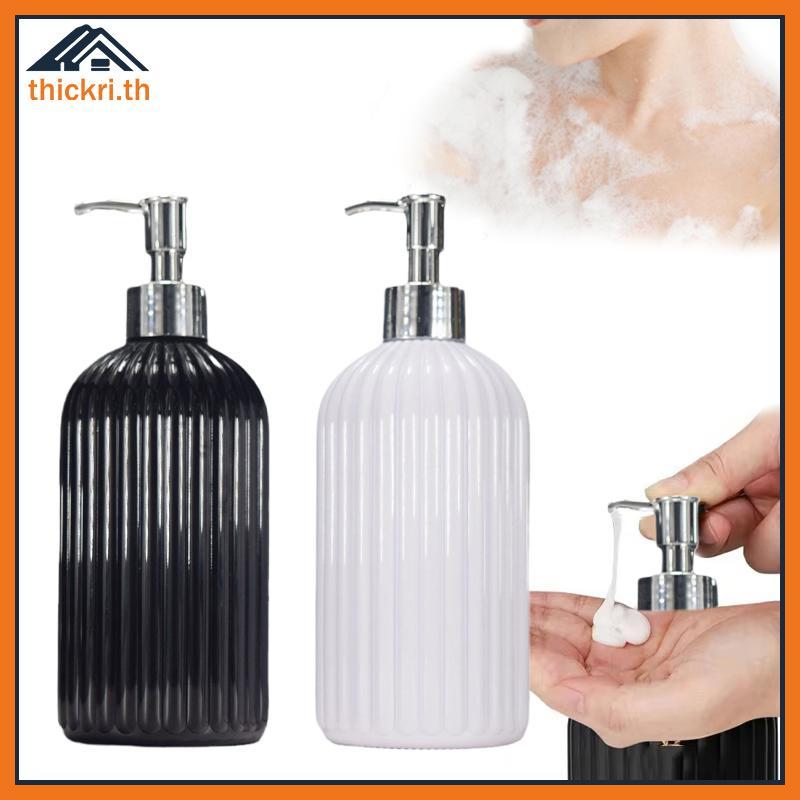 TT 500ml ลาย/ตู้ทําสบู่สีขาวห้องน้ําฝักบัวล้างแชมพูขวดรีฟิลครัวจานและมือคอนเทนเนอร์สบู่ PL