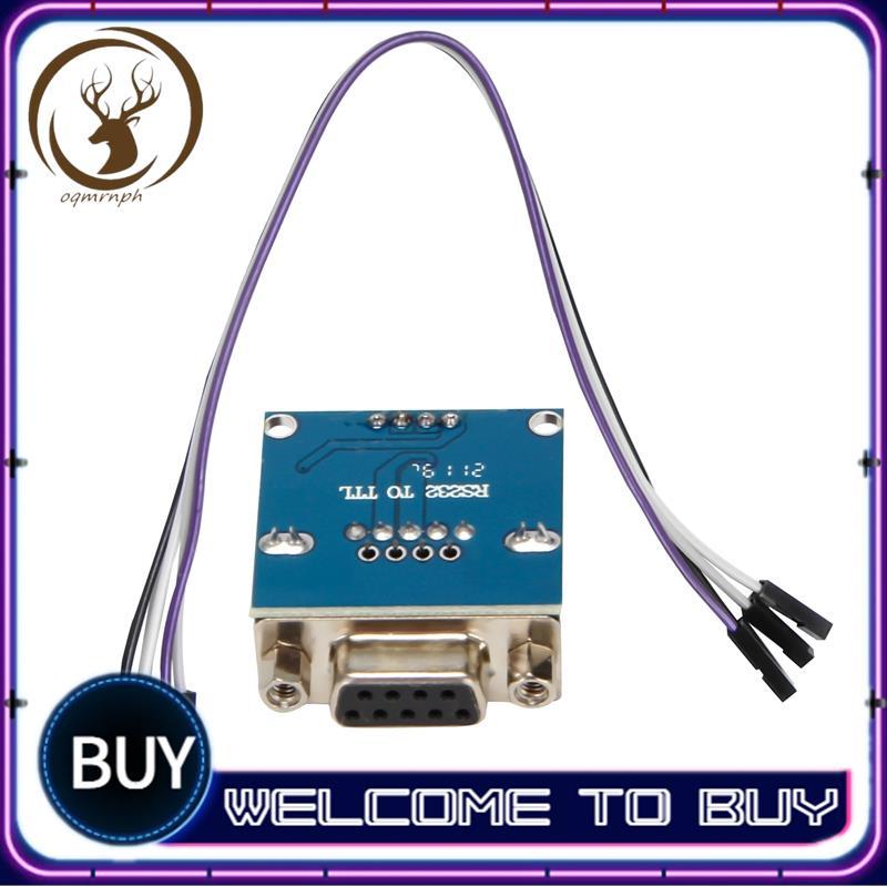 MAX3232 RS232 พอร์ตอนุกรมไปยังโมดูลแปลง TTL DB9 Connector W/ 4 สายกระโดด