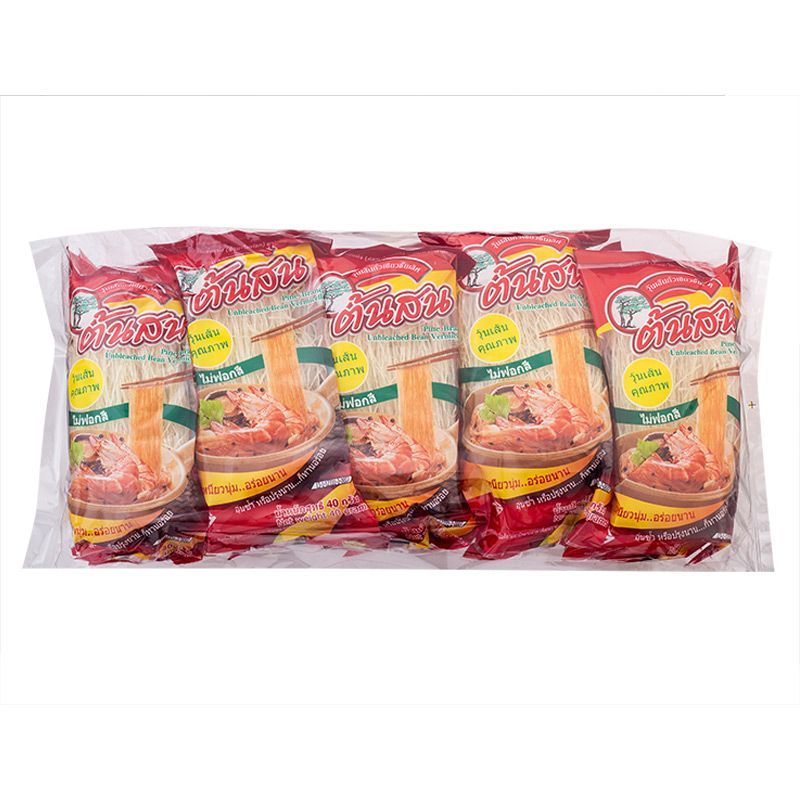 ต้นสนวุ้นเส้นไม่ฟอกสี 40กรัม แพค 10 Pine Unbleached Bean Vermicelli 40g. Pack 10