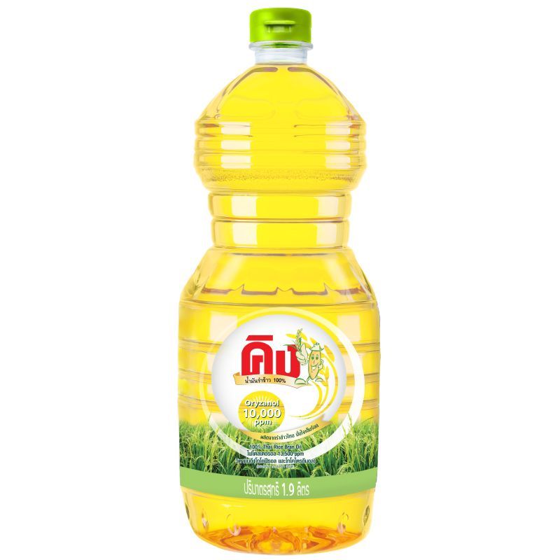 คิงน้ำมันรำข้าว 1.9ลิตร King Refined Rice Bran Oil 1.9ltr.