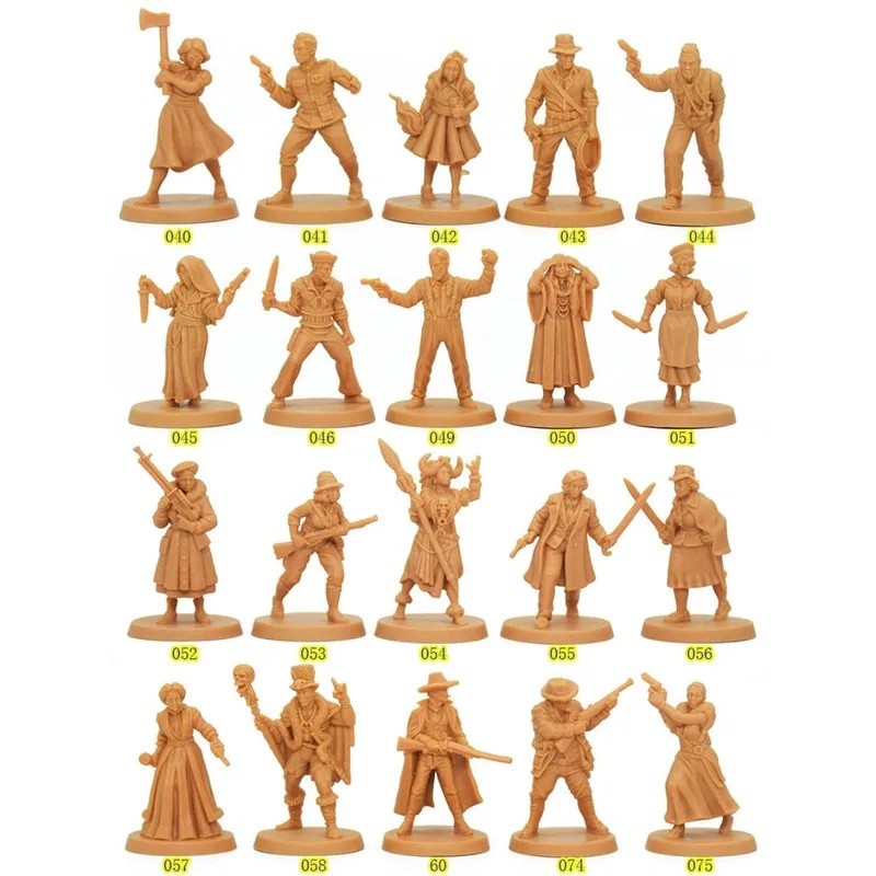 LJJ TRPG เกมกระดาน DMD Cthulhu Death May Die miniatures, 40-75 KS ขยายตัวเลขทาสีสําหรับสยองขวัญ RPG