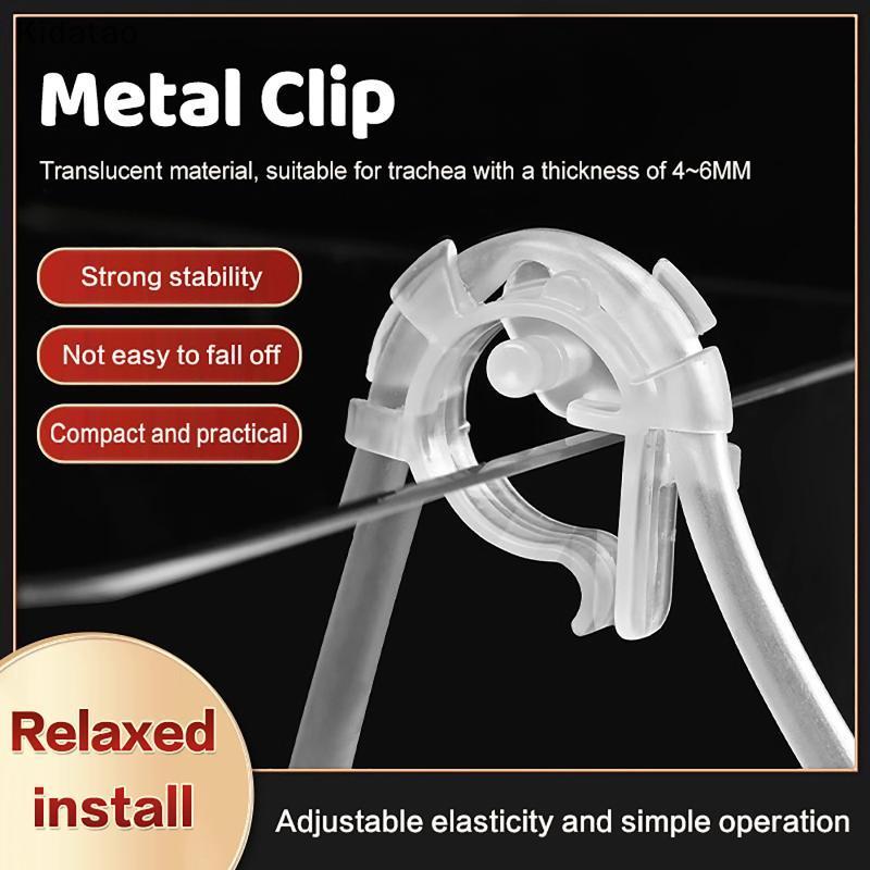 Kidatao Aquarium U รูป Air Tube Holder 3 5 10 Pa พลาสติกท่อน้ํา Fixing คลิปสําหรับถังปลาองค์กรใหม่