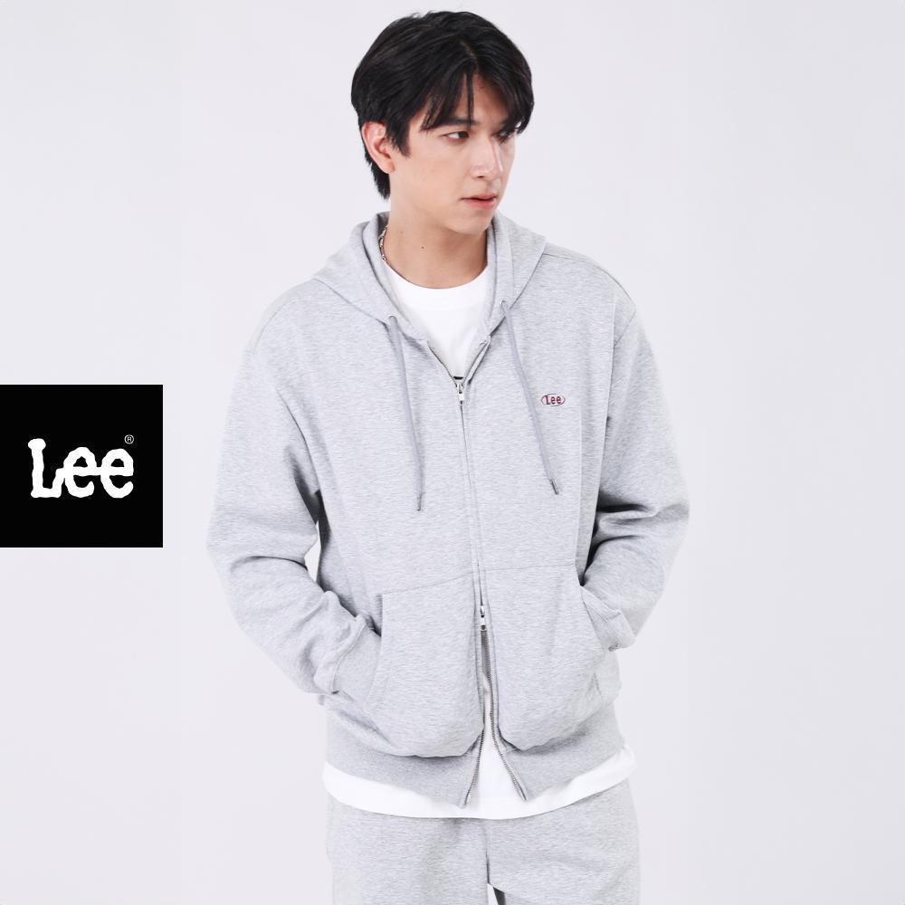 LEE เสื้อฮู้ดดี้มีซิปผู้ชาย คอลเลคชั่น Lee Bangkok รุ่น LE S426MZIPN02 สีเทา