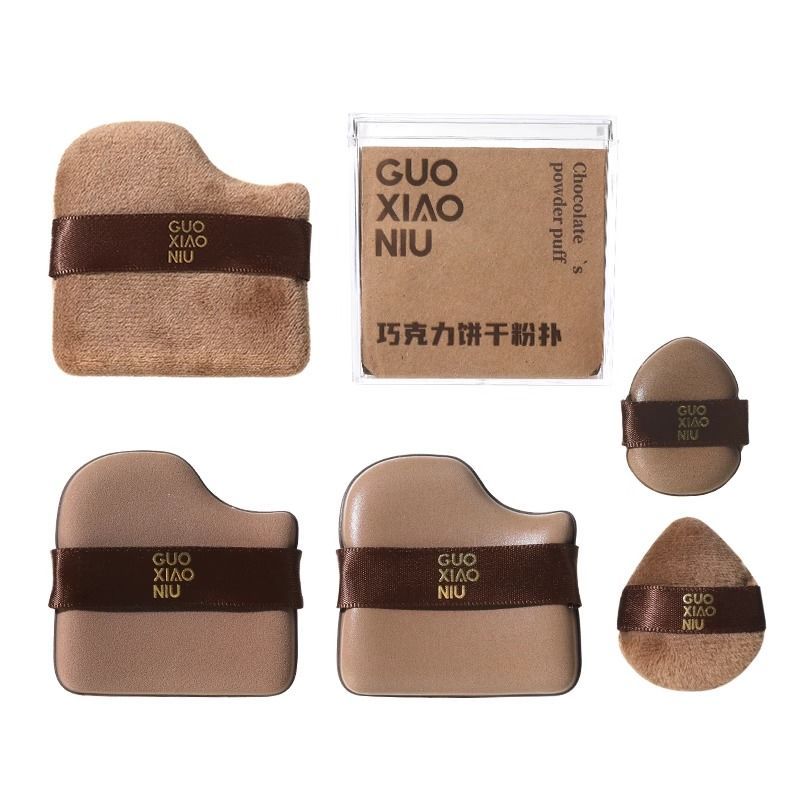 ซื้อหนึ่งส่งหก!G Giant Easy-to-Use Chocolate Biscuit Puff Concealer Blush Wet Dry Dual @-