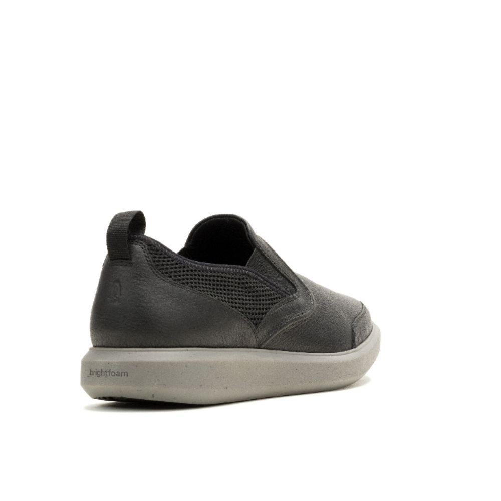 Hush Puppies حذاء رجالي جلد طبيعي كاجوال — أسود — صورة 5