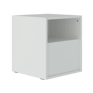 Koncept Furniture ตู้ข้างเตียง รุ่น Habi ขนาด 40 ซม. สีขาว (40x40x45 ซม.) แบรนด์ KONCEPT FURNITURE