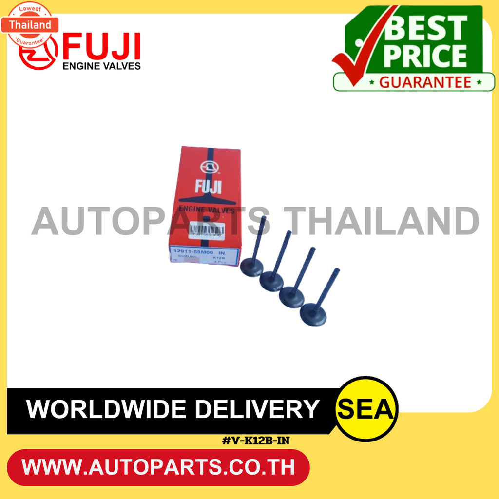 FUJI วาล์วไอดีไอเสีย K12B K10B AZF412, Swift 1.2 16V, Swift 1.0 12V / SUZUKI จำนวนต่อกล่อง 4 วาล์ว